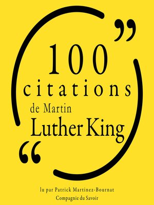 cover image of 100 citations de Martin Luther King Jr.